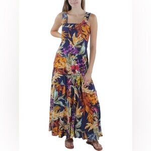 Vince Camuto Multi Color Floral Square Neck Dress Size M - NWT